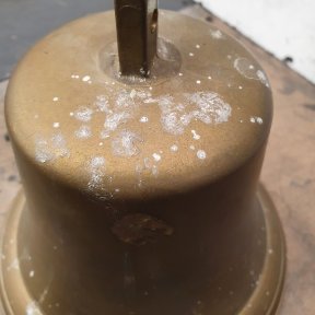 Antique bell restoration before