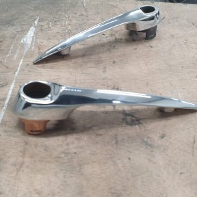 Car door handles polished to a mirror finish