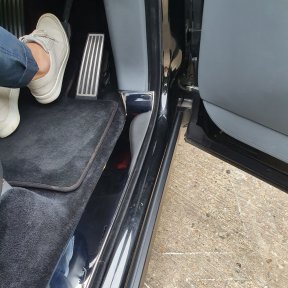 Polished car door trim