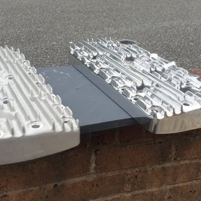 Car parts polished before and after