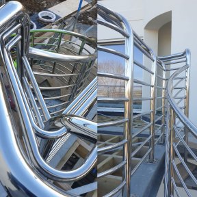 Balcony and stairs polished on-site